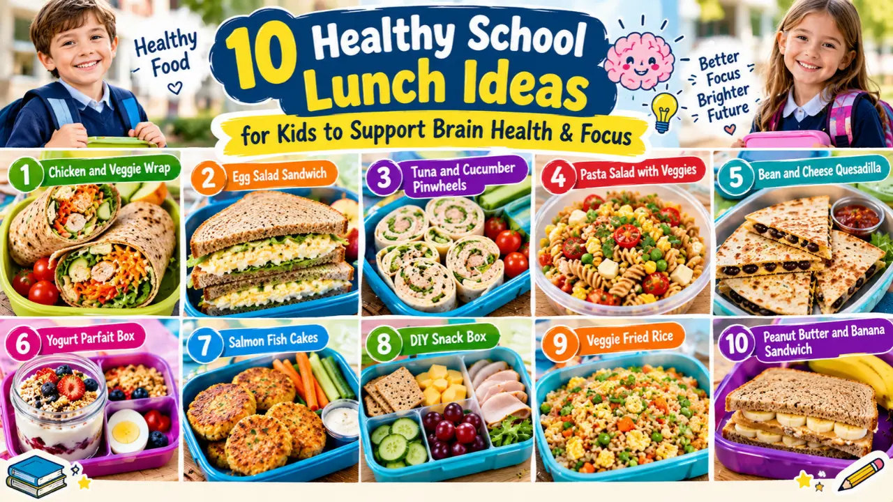 10 Healthy School Lunch Ideas for Kids to Support Brain Health & Focus