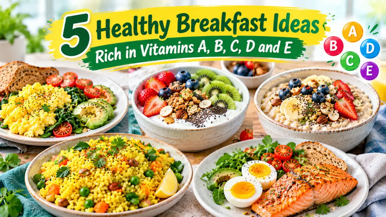 5 Healthy Breakfast Ideas Rich in Vitamins A, B, C, D and E