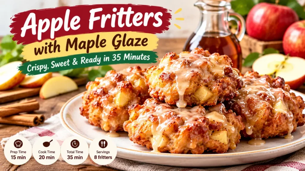 Apple Fritters with Maple Glaze — Crispy, Sweet & Ready in 35 Minutes