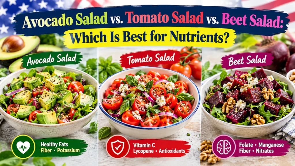 Avocado Salad vs. Tomato Salad vs. Beet Salad: Which Is Best for Nutrients?
