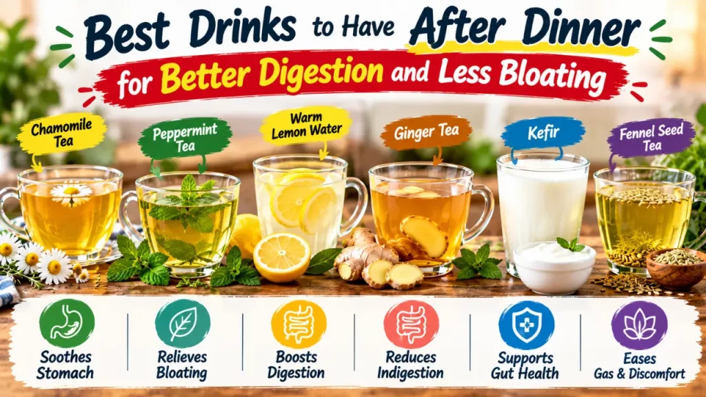 Best Drinks to Have After Dinner for Better Digestion and Less Bloating
