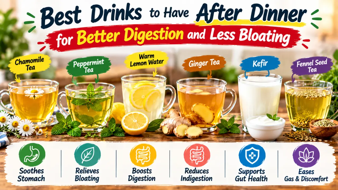 Best Drinks to Have After Dinner for Better Digestion and Less Bloating