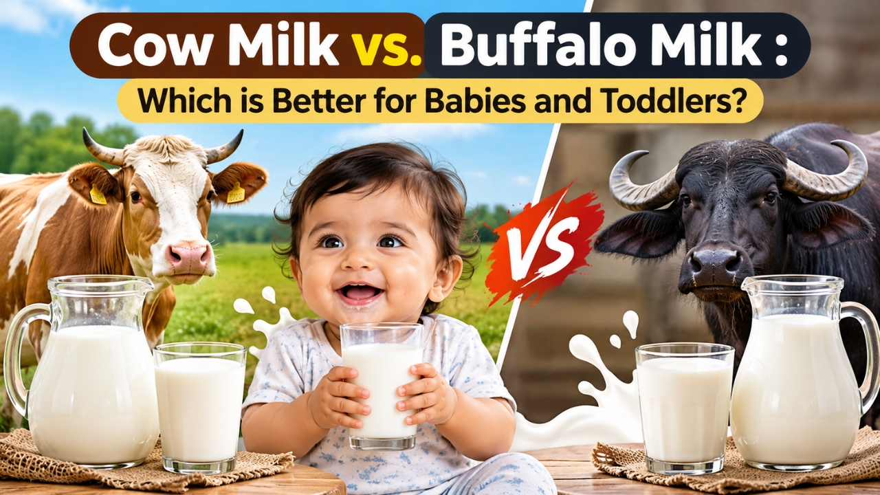 Cow Milk vs Buffalo Milk for Babies & Toddlers: Which Is Healthier?