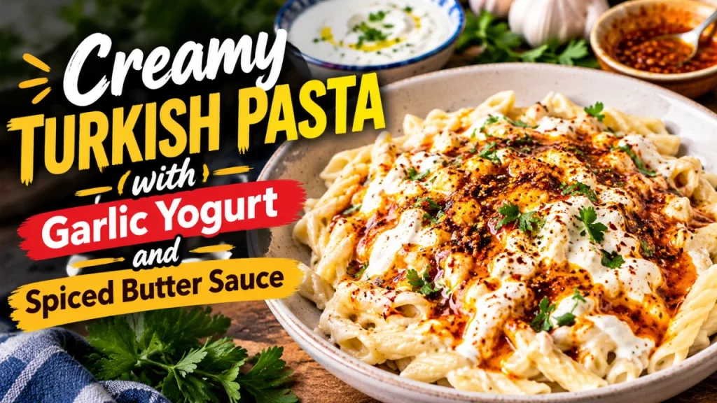 Creamy Turkish Pasta with Garlic Yogurt and Spiced Butter Sauce