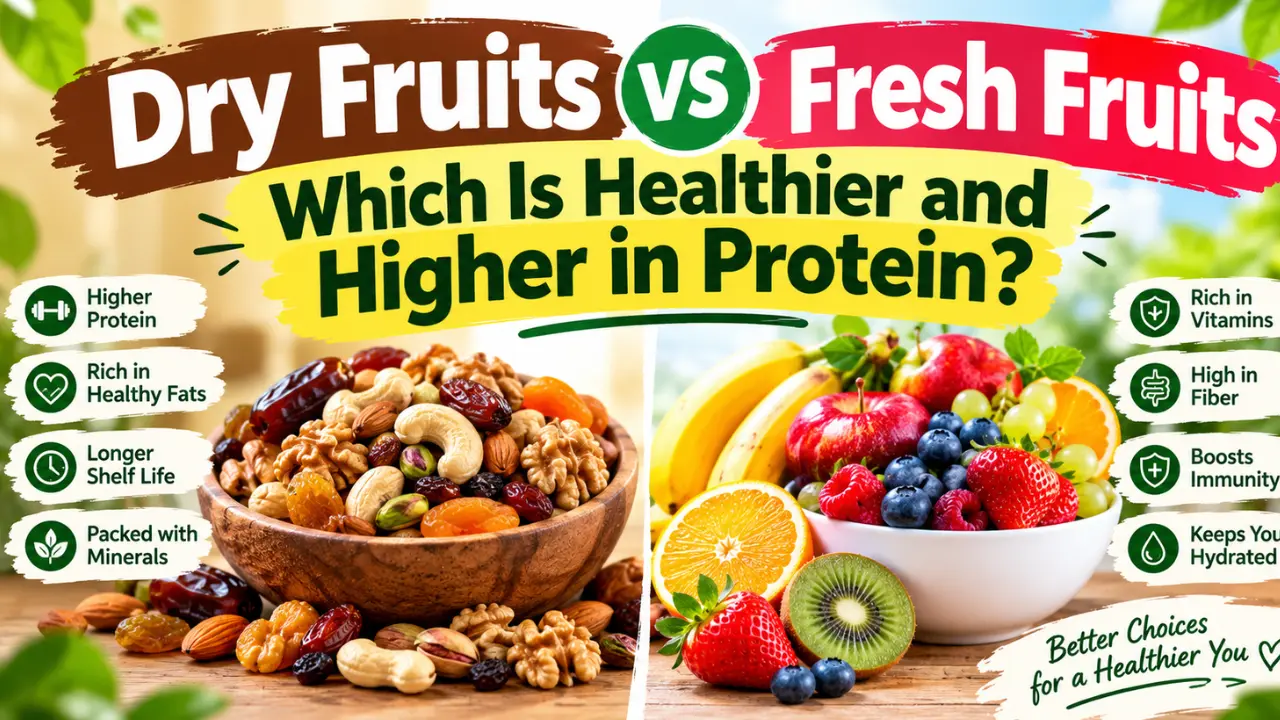 Dry Fruits vs Fresh Fruits: Which Is Healthier and Higher in Protein?
