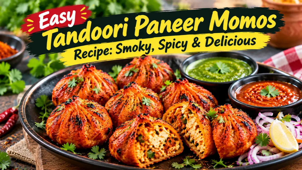 Easy Tandoori Paneer Momos Recipe: Smoky, Spicy & Delicious