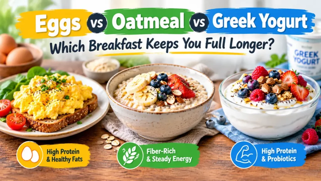 Eggs vs Oatmeal vs Greek Yogurt: Which Breakfast Keeps You Full Longer?