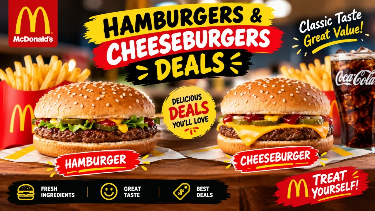 Hamburgers & Cheeseburgers Deals: Best Ways to Save on Burger Meals!