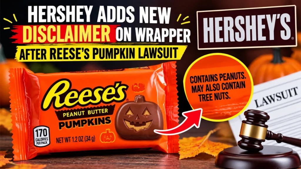 Hershey added new disclaimer on wrapper after Reese's pumpkin lawsuit!