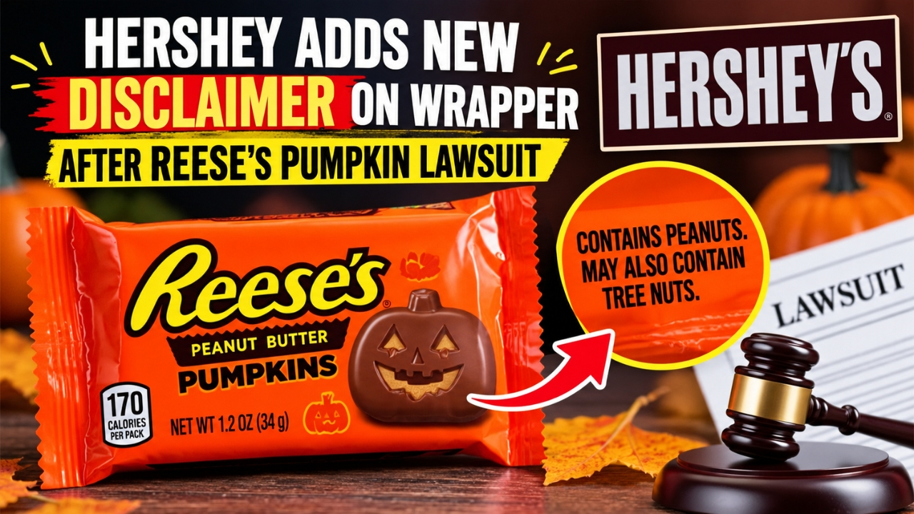 Hershey added new disclaimer on wrapper after Reese's pumpkin lawsuit!