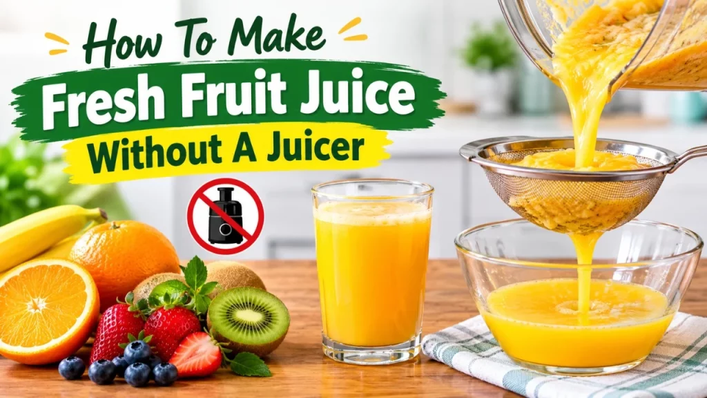 How to Make Fresh Fruit Juice Without a Juicer!!