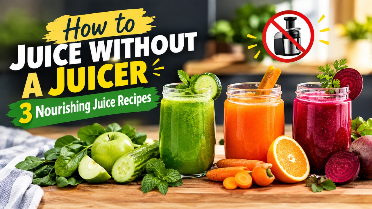 How to Make Juice Without a Juicer: 3 Nourishing Homemade Recipes!