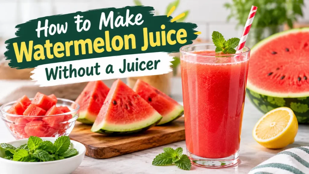 How to Make Watermelon Juice Without a Juicer!