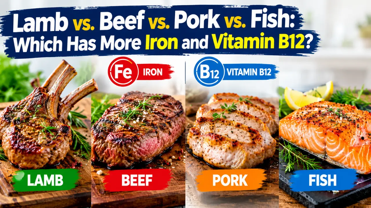 Lamb vs. Beef vs. Pork vs. Fish: Which Has More Iron and Vitamin B12?