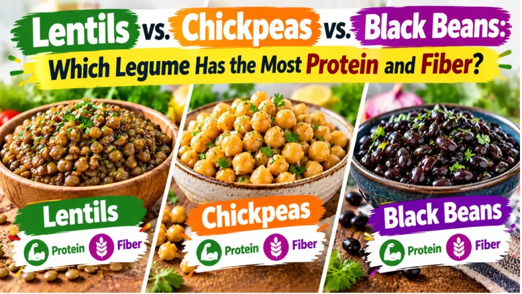 Lentils vs. Chickpeas vs. Black Beans: Which Legume Has the Most Protein and Fiber?