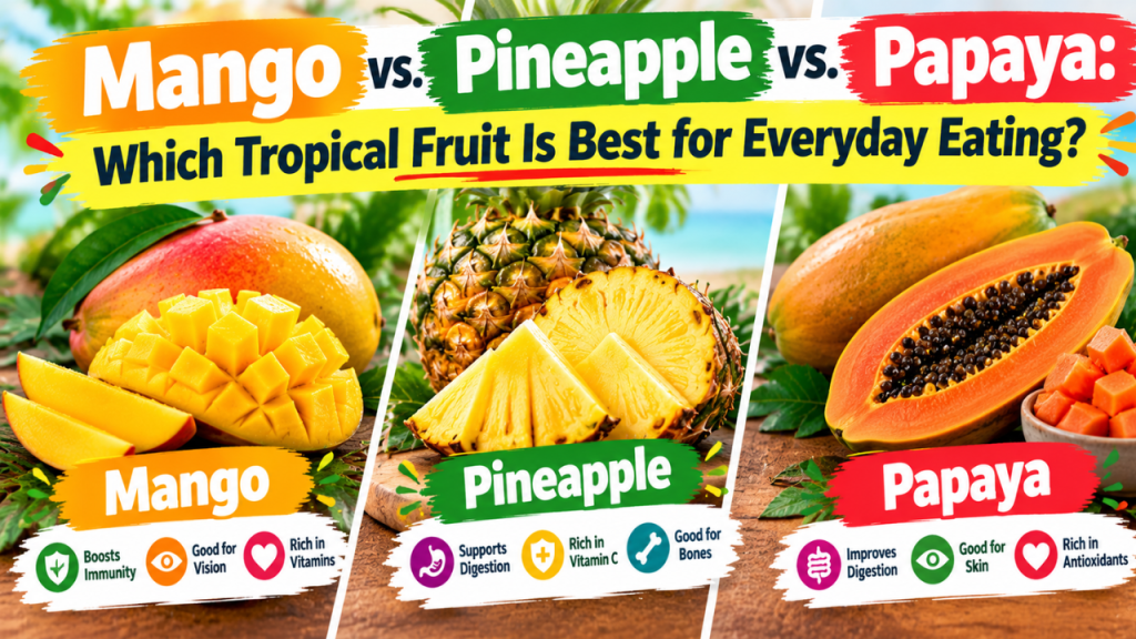 Mango vs. Pineapple vs. Papaya: Which Tropical Fruit Is Best for Everyday Eating?