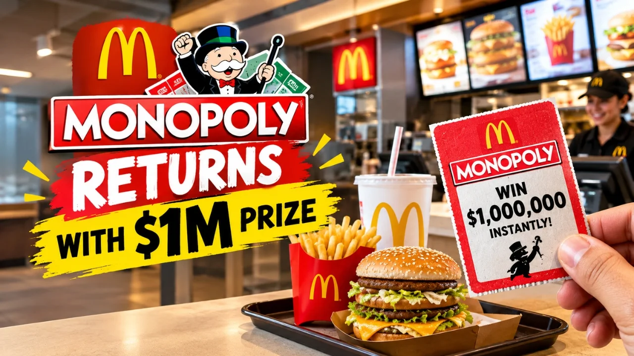 McDonald's Monopoly 2026: $1M Prize, App Rules & Key Dates