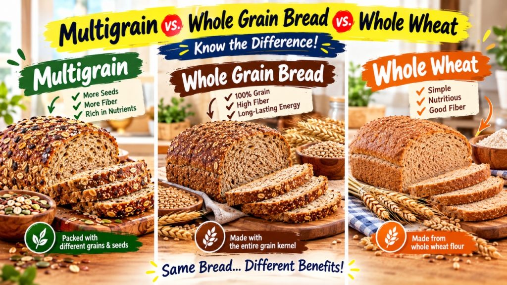 Multigrain vs Whole Grain vs Whole Wheat Bread: Which Loaf Is Really Healthier?