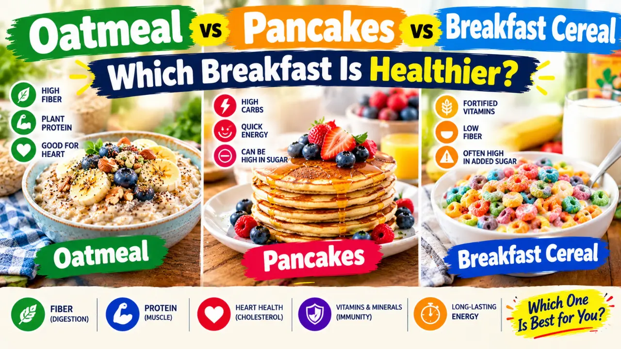 Oatmeal vs Pancakes vs Breakfast Cereal: Which Breakfast Is Healthier?