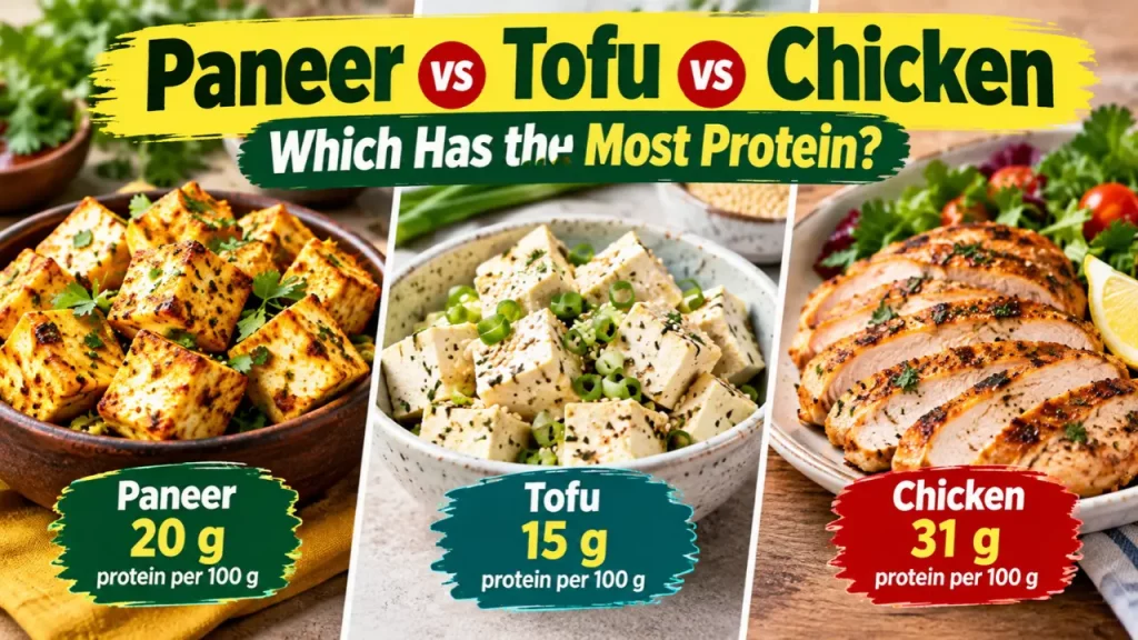 Paneer vs Tofu vs Chicken: Which Has the Most Protein?
