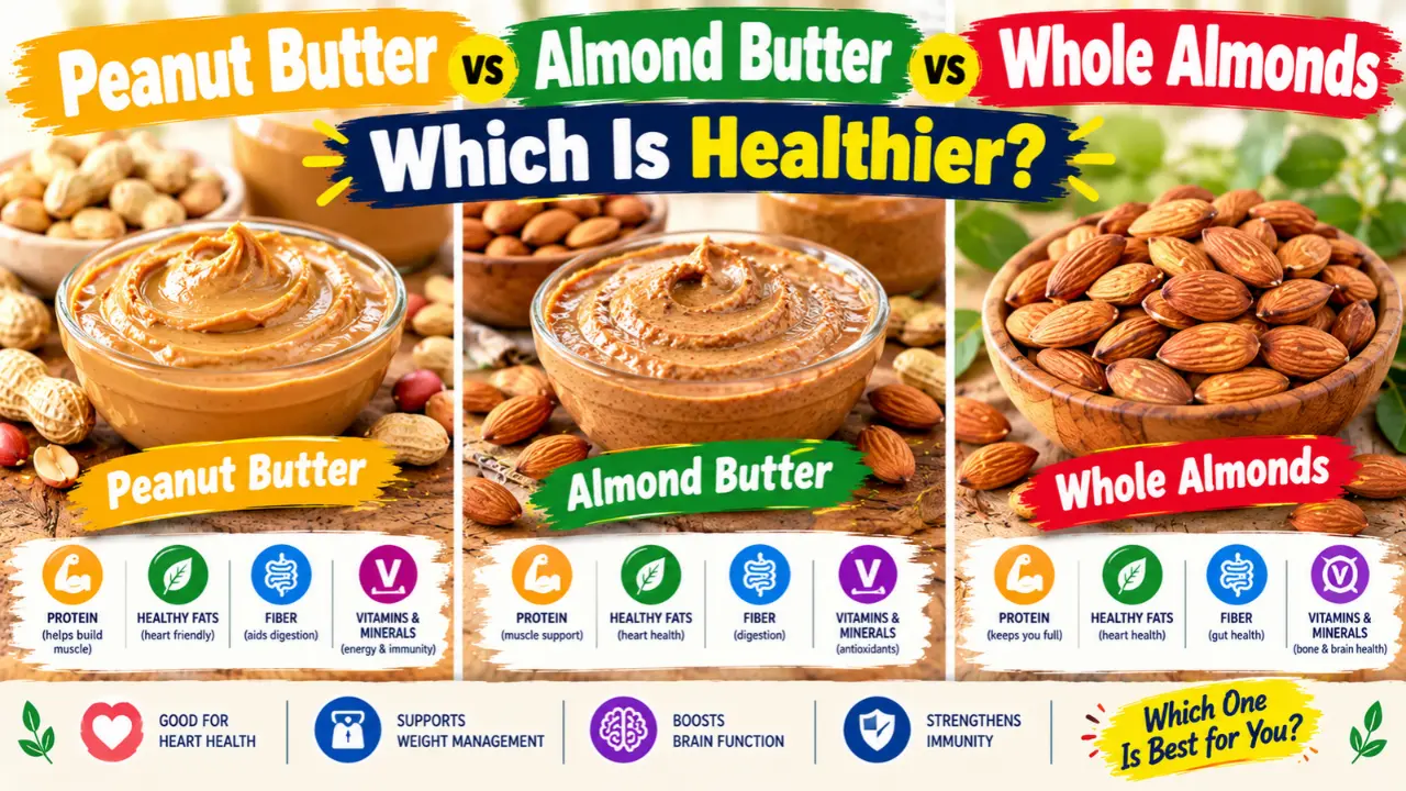 Peanut Butter vs Almond Butter vs Whole Almonds: Which Is Healthier?