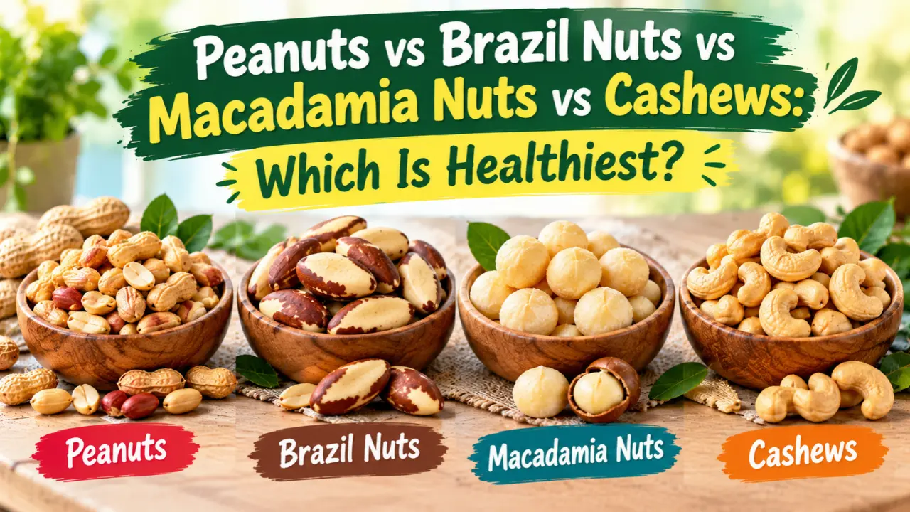 Peanuts vs Brazil Nuts vs Macadamia Nuts vs Cashews: Which Is Healthiest?