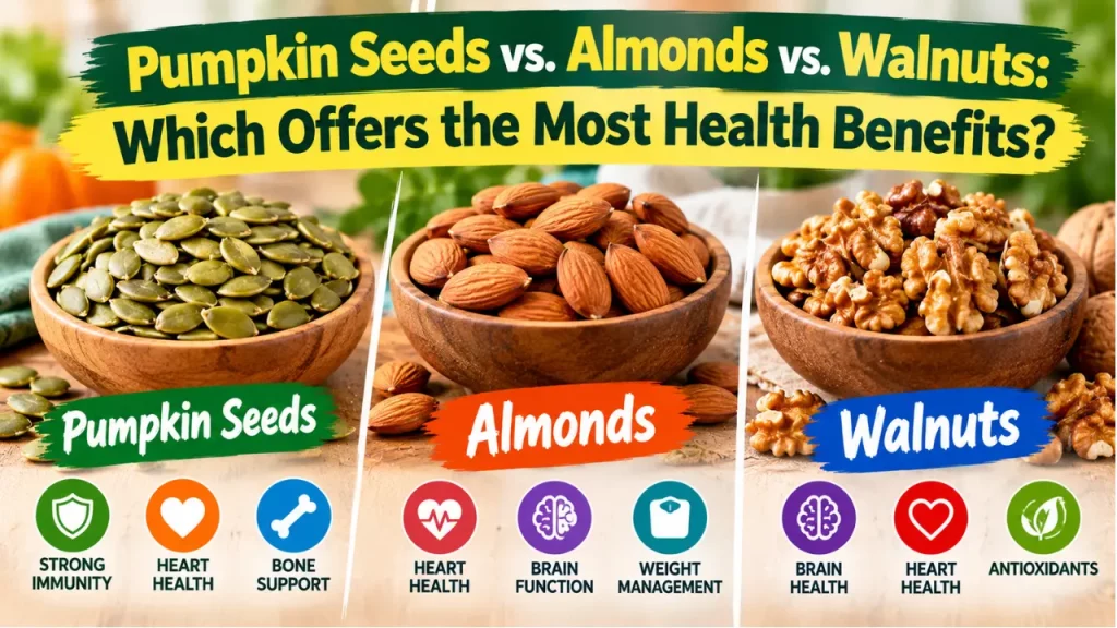Pumpkin Seeds vs. Almonds vs. Walnuts: Which Offers the Most Health Benefits?