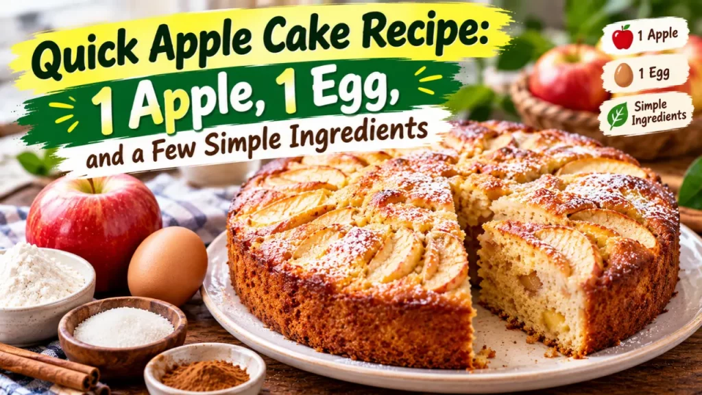 Quick Apple Cake Recipe: 1 Apple, 1 Egg, and a Few Simple Ingredients