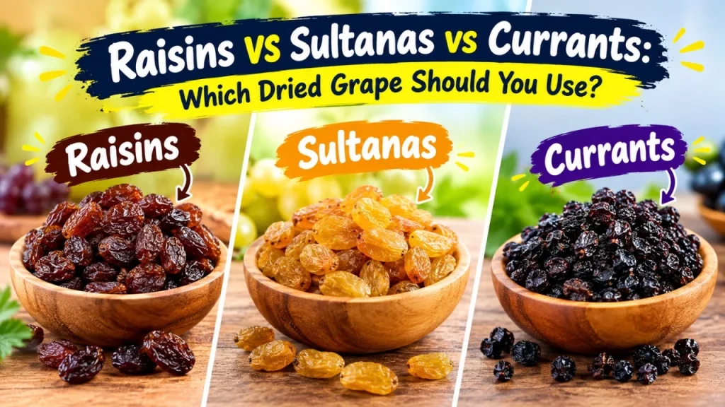 Raisins vs Sultanas vs Currants: Which Dried Grape Should You Use?