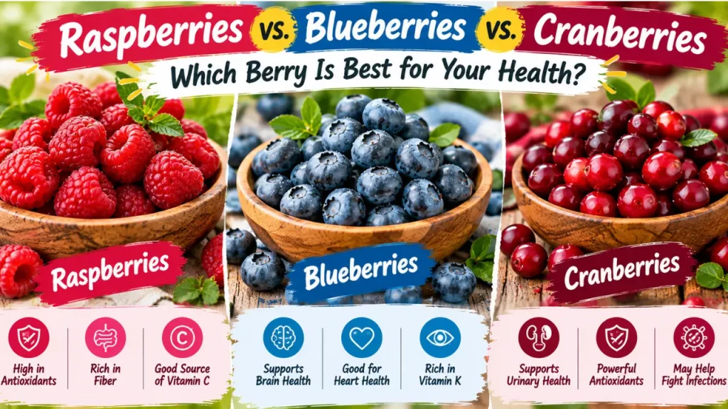 Raspberries vs. Blueberries vs. Cranberries: Which Berry Is Best for Your Health?