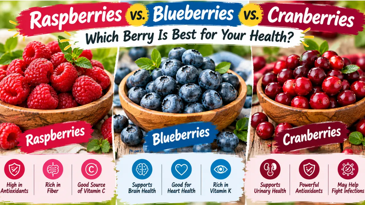 Raspberries vs. Blueberries vs. Cranberries: Which Berry Is Best for Your Health?