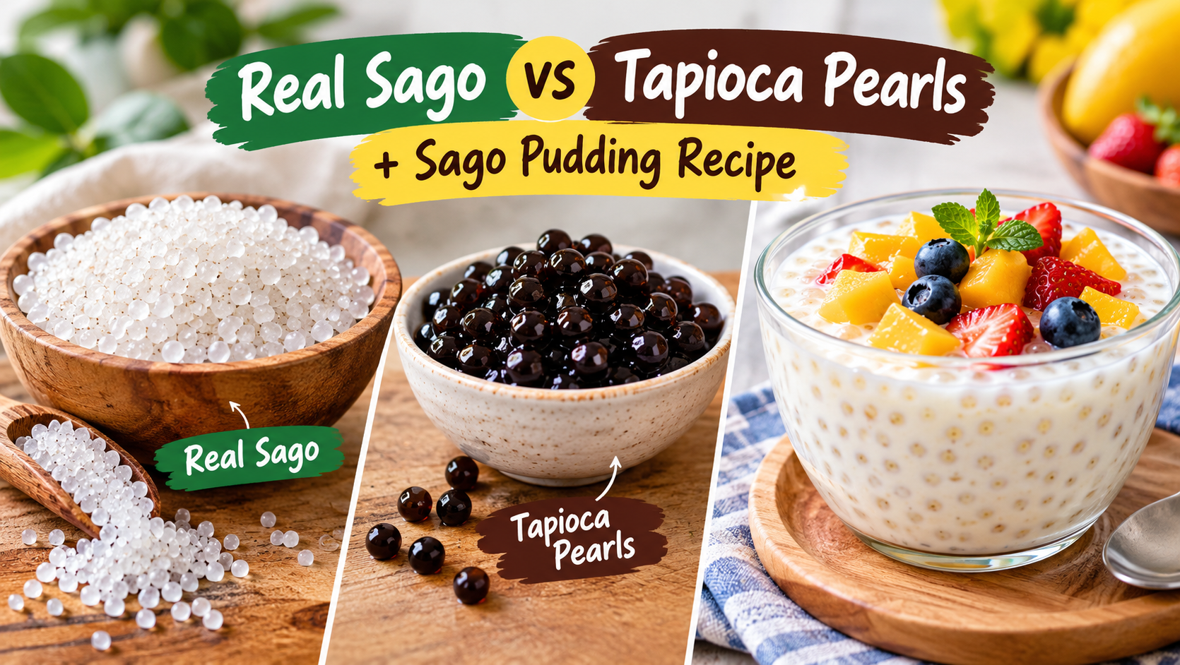 Real Sago vs Tapioca Pearls: How to Tell Them Apart (Plus a Creamy Sago Pudding Recipe)