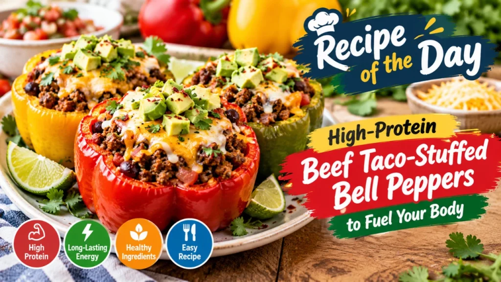 Recipe of the Day: High-Protein Beef Taco-Stuffed Bell Peppers to Fuel Your Body