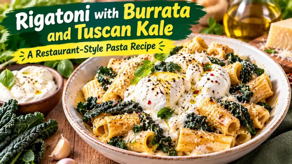 Rigatoni with Burrata and Tuscan Kale: A Restaurant-Style Pasta Recipe