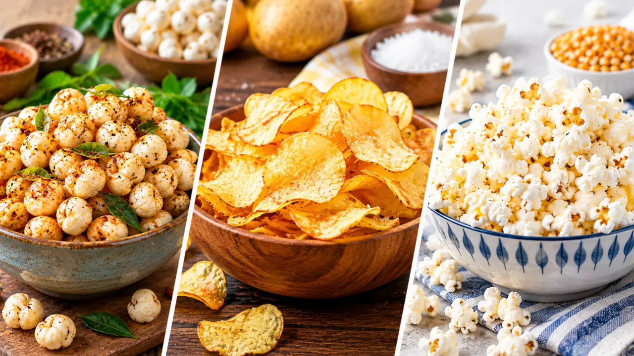 Roasted Makhana vs Potato Chips vs Popcorn: Which Is Healthiest?