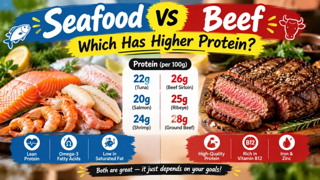 Seafood vs. Beef: Which Has More Protein? Nutrition, Benefits, and Key Differences