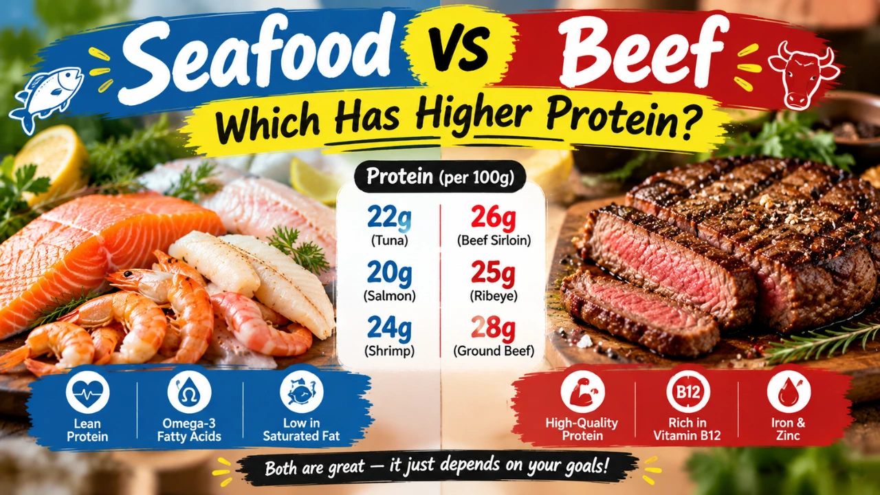 Seafood vs. Beef: Which Has More Protein? Nutrition, Benefits, and Key Differences