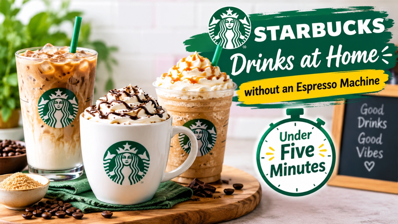 Starbucks Drinks at Home Without an Espresso Machine: 6 Easy Methods That Taste Right
