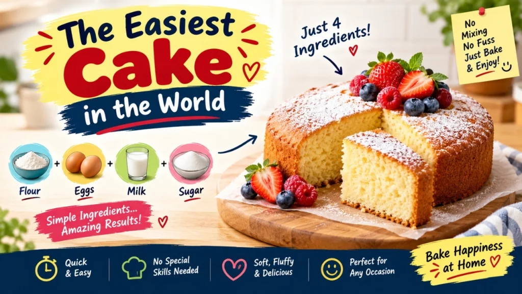 The Easiest Cake in the World: A Simple, Soft and Delicious Recipe!