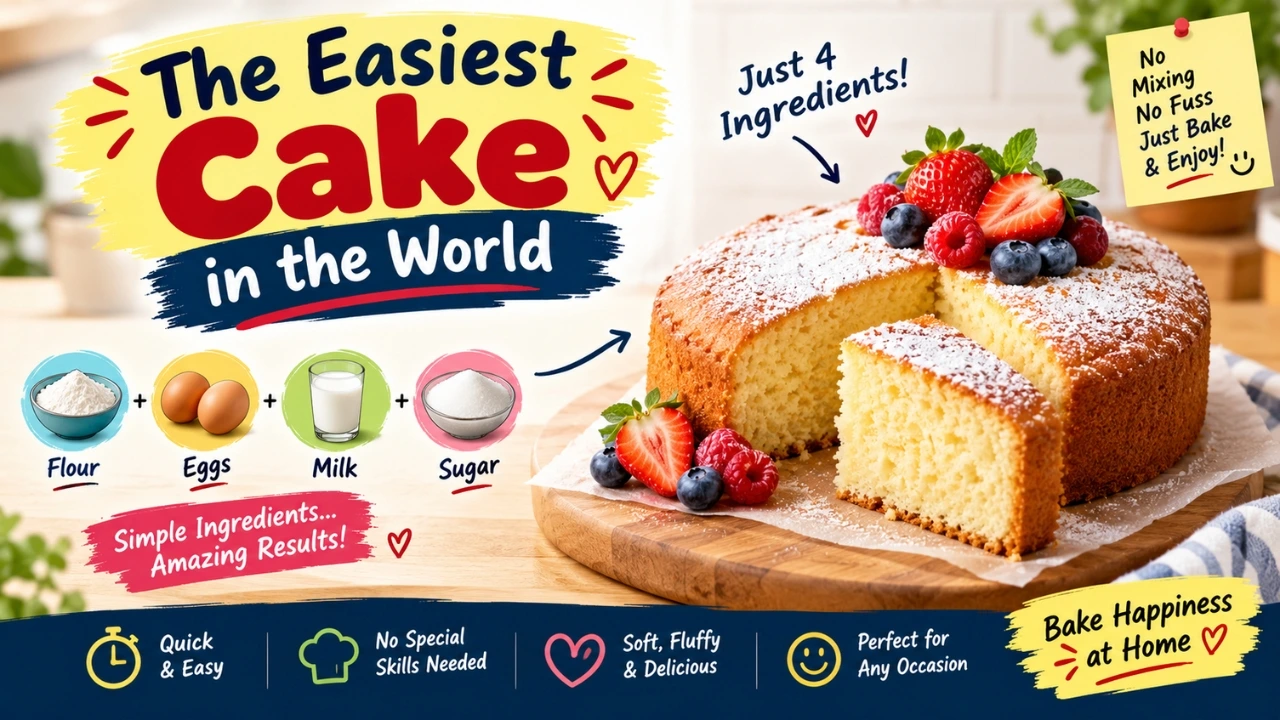 The Easiest Cake in the World: A Simple, Soft and Delicious Recipe!